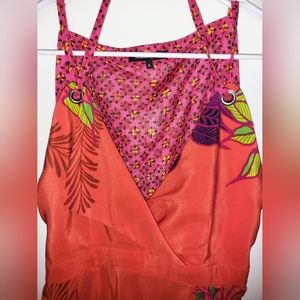 Nanette Lepore Floral silk halter blouse